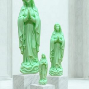 Statue Vierge Marie Lumineuse Verte
