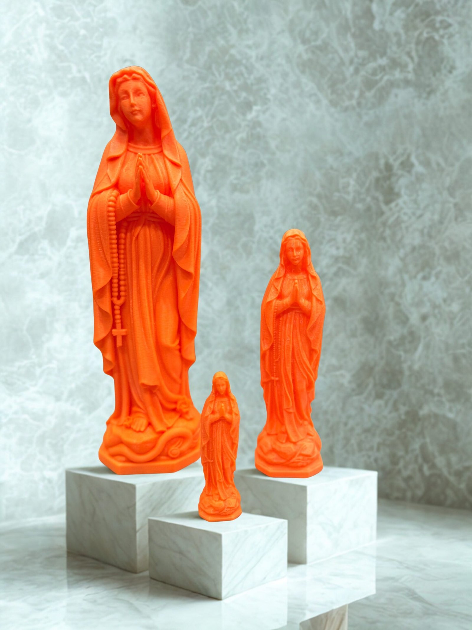 Statue Vierge Marie Orange