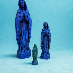 Statue Vierge Marie Bleu/Vert