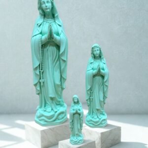 Statue Vierge Marie Vert Pastel