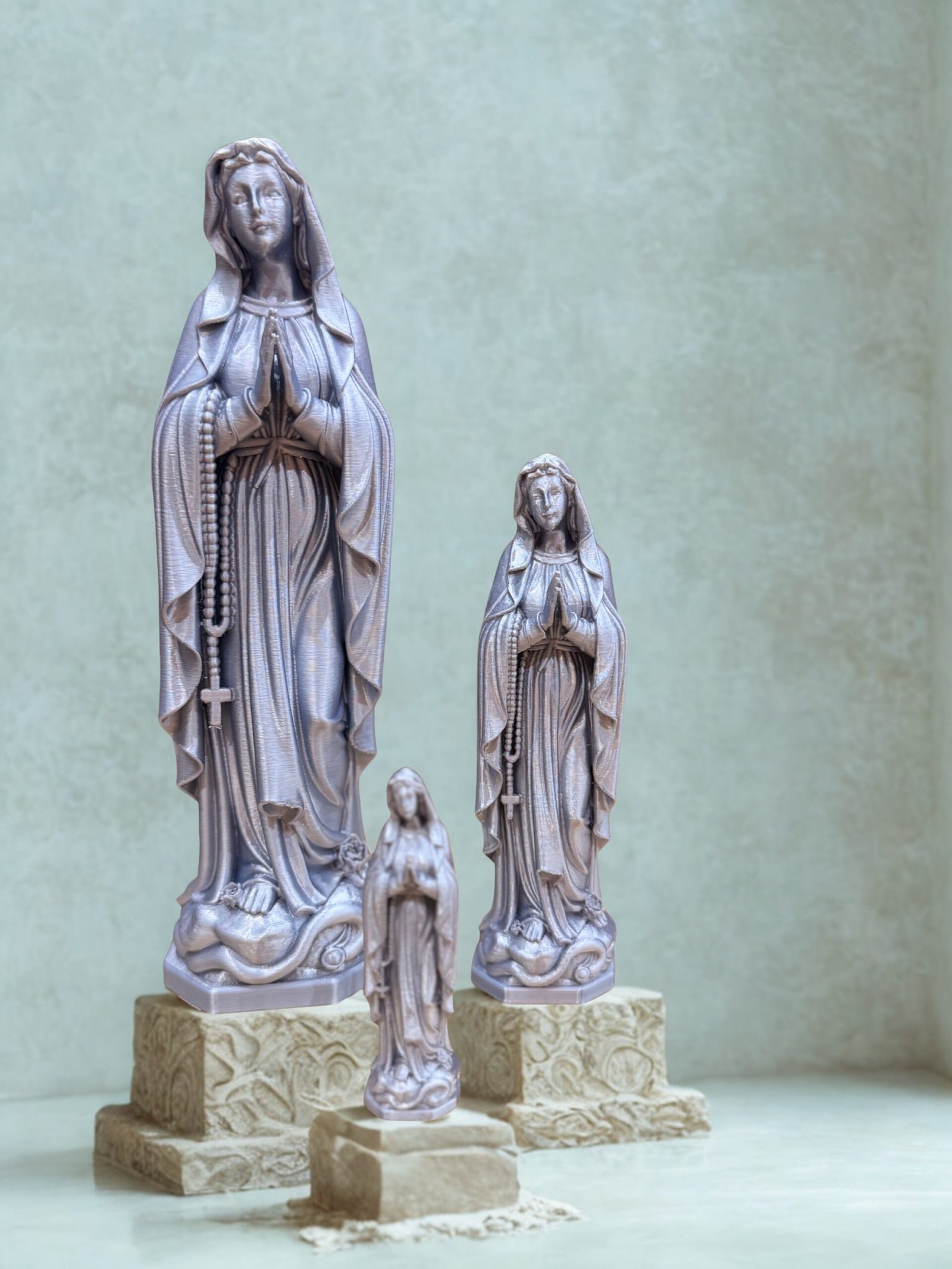 Statue Vierge Marie Argent